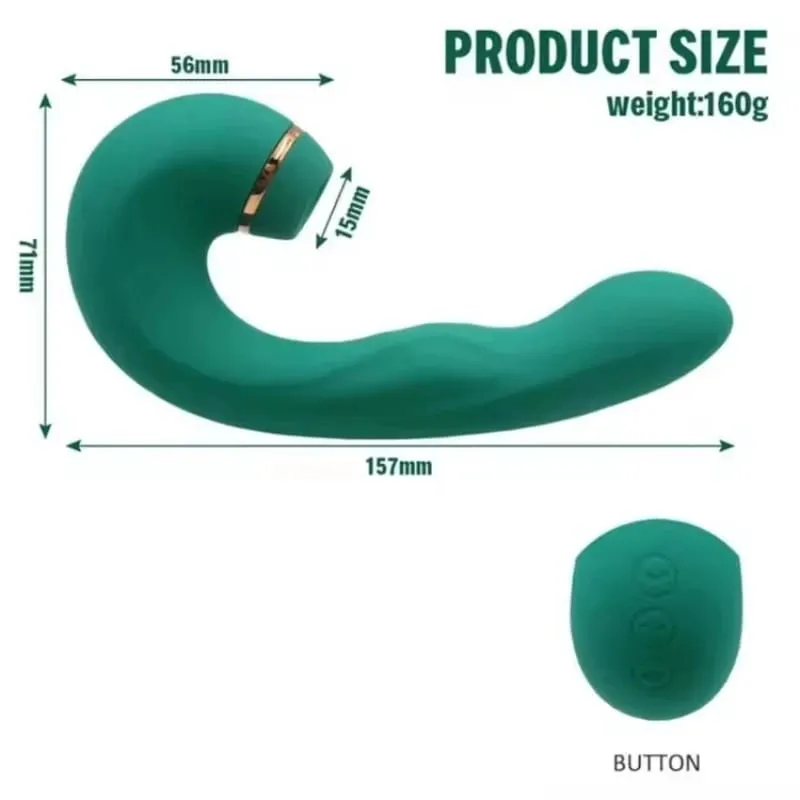 10 Frequency Vibrator Sucking Massager Rechargeable Stimulator Adult Sex Toy for Women Couples — image 6