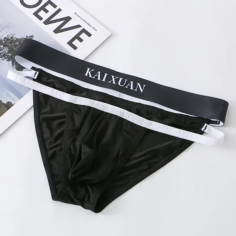 Fashion Men's Underwear Breathable Ice Silk Underpants Soft and Comfortable Briefs — image 19