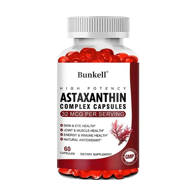 Huile de krill antarctique 120 mg astaxanthine 32 mcg capsules (EPA DHA) soutiennent l'immunité des articulations et de la peau, santé cardiovasculaire