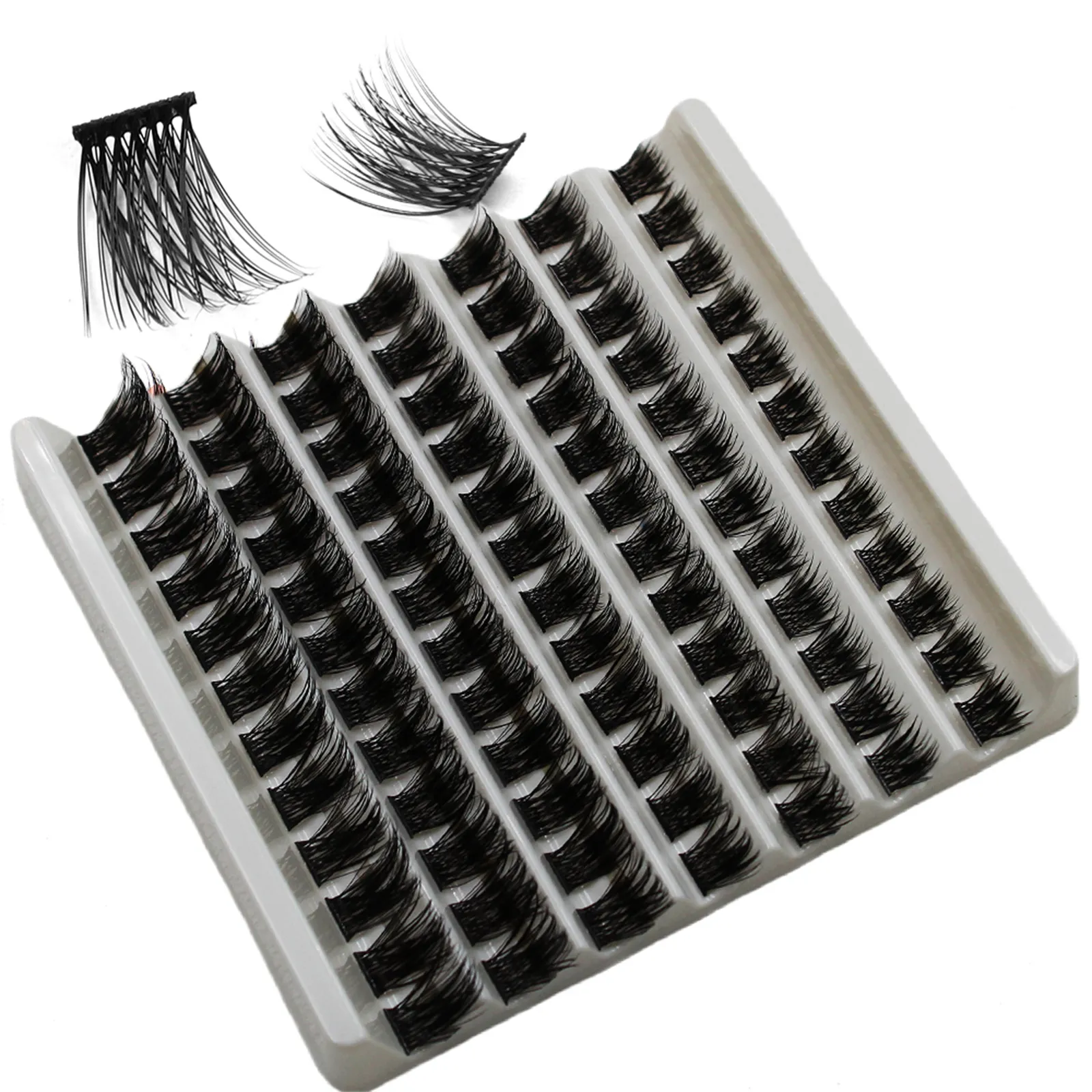 84 Clusters Individual Lashes DIY Wide Stem Curl Eyelash Extension Mixed Length Reusable Cluster Lashes for Eye Makeup