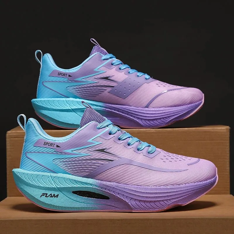 Men Running Shoes Marathon Sports Air Cushion Carbon Board Breathable Lightweight Comfortable Women Outdoor Athletic Sneakers