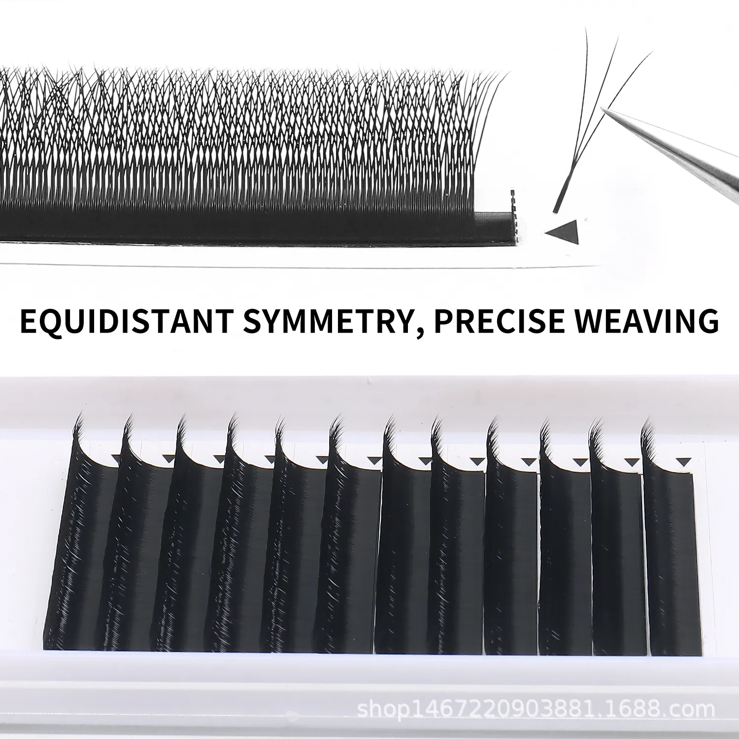 Narrow 2D Y 3D 4D 5D Eyelash Extension V-Shaped Volume Fans W Shape Eyelashes BASF Natural Dense Faux Mink Lashes