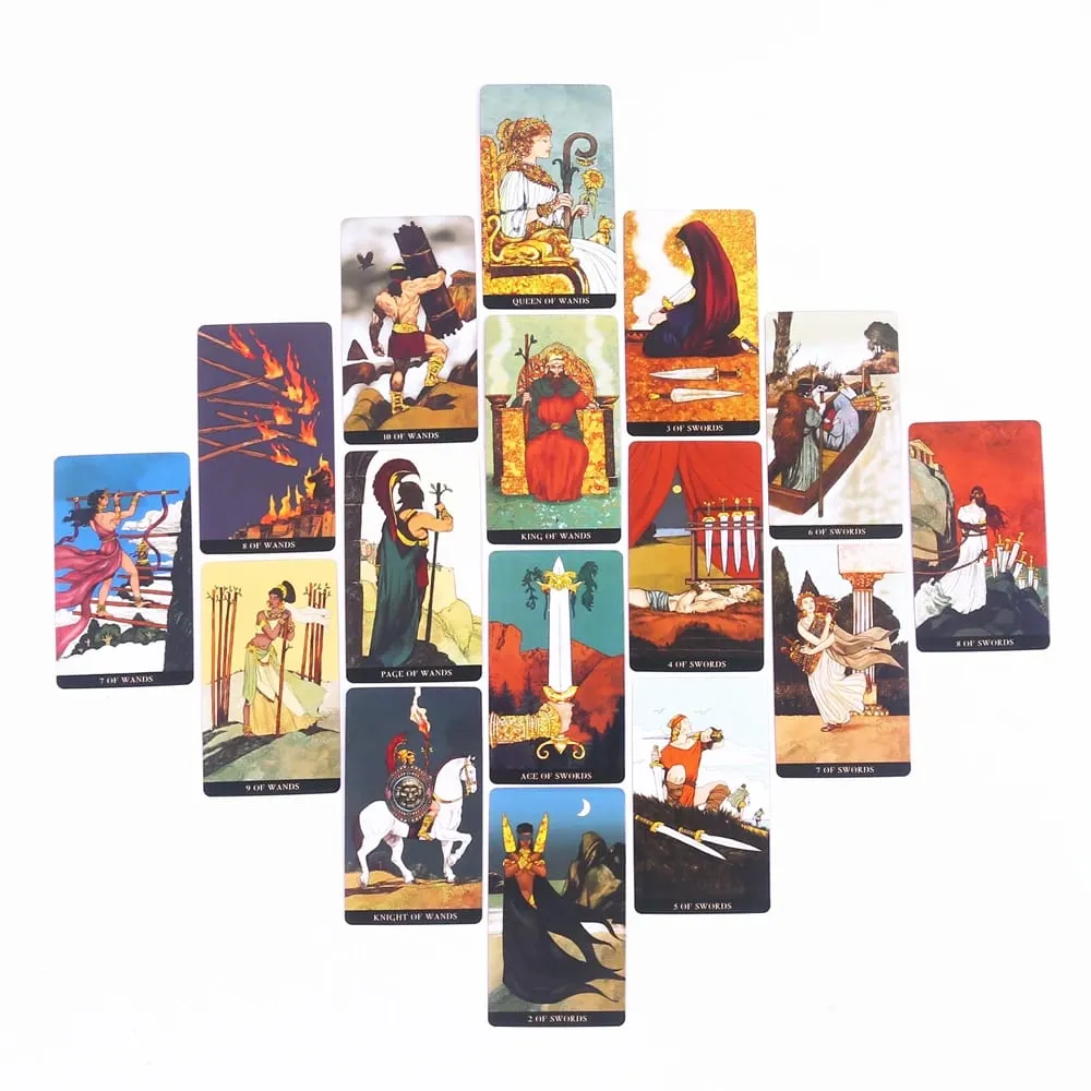 Circe Tarot 78 Cards with Instruction Booklet Fate Divination Tarot Cards FortuneTelling Card Games Party Board Game 10.3*6cm
