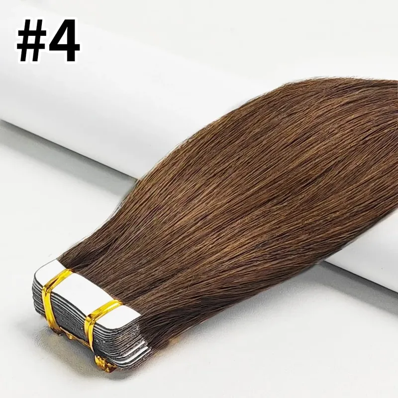 Highlight 4/27 Straight Tape In Human Hair Extensions 100% Human Hair