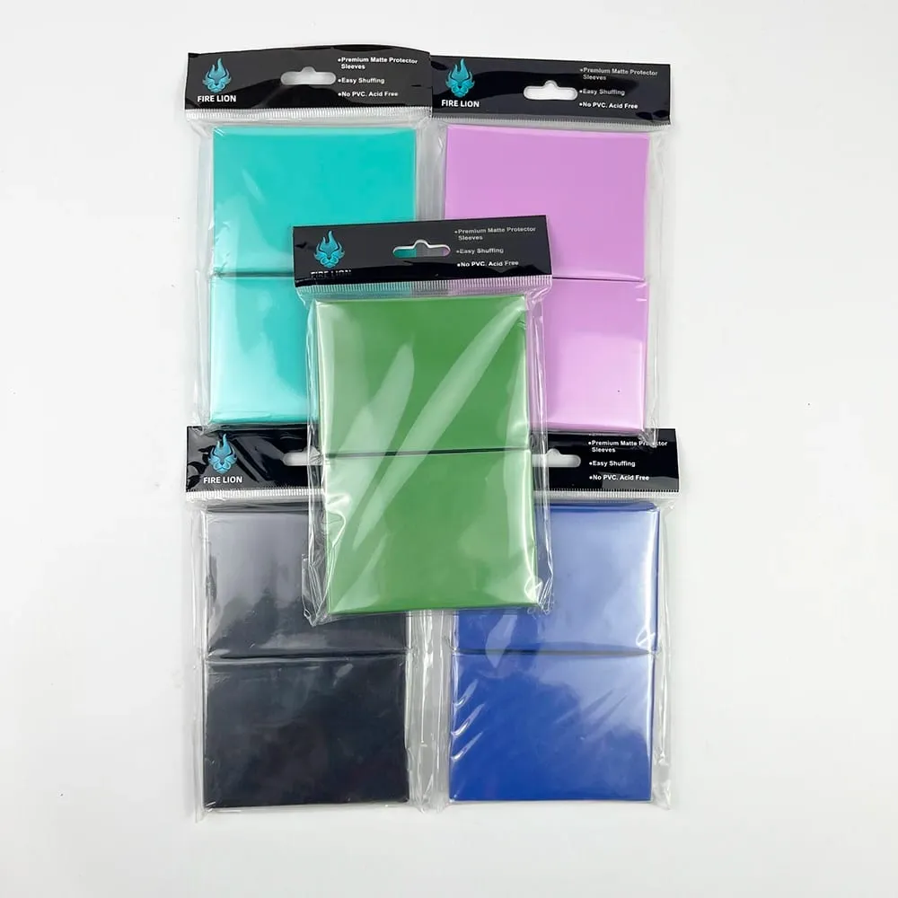 66x91mm 100 pçs/set sólido fosco mangas de cartão comercial tamanho padrão protetor de cartão para ptcg/tcg/mtg