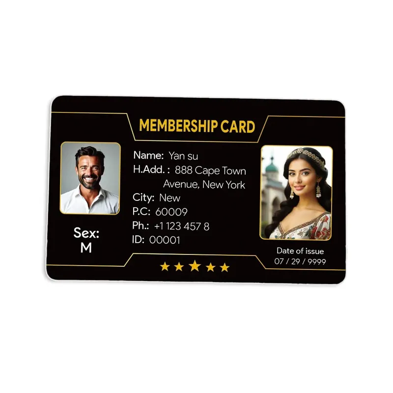 Custom 1 PCS Fan Club Membership Card PVC Plastic VIP Loyalty Card for Influencers Supporters