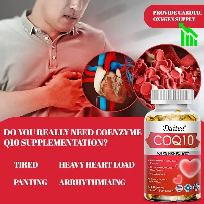 CoQ10 500 mg Softgels - Ultra High Absorption CoQ10 Supplement - Antioxidanttilskud til vaskulær og hjertesundhed — image 4