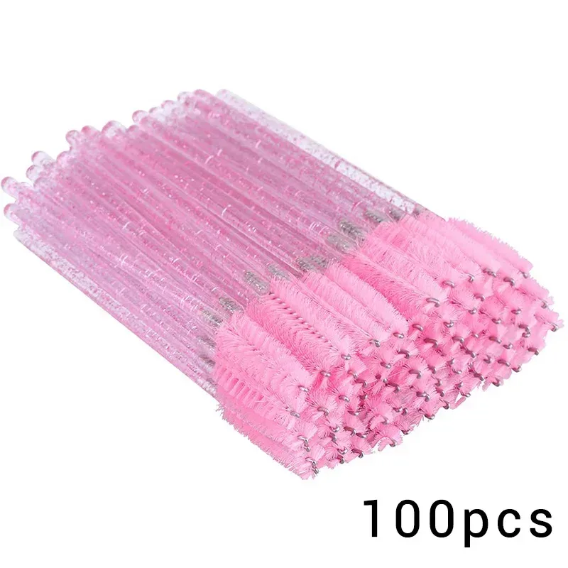 100/300Pcs Disposable Eyelash Mascara Brushes for Eye Lashes Extension Eyebrow and Makeup Lash Spoolies Wands