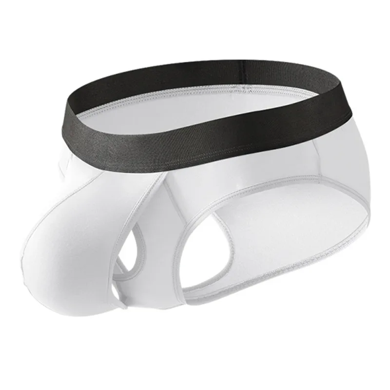 Men Mid Waist Solid Color Bikini Breathable Very Hot Lingerie Bulge Pouch Underwear Men's Underpants Quick Dry Panties Briefs — image 4