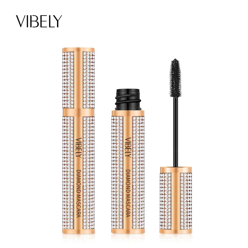 Diamond 4D Mascara Silke Fiber Vandtæt Lang Øjenvippeforlængelse Forlængelse Tyk Sort Mascara Øjenmakeup Produkter Kosmetik