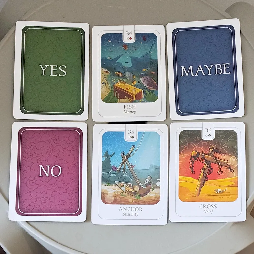 Simplicity Lenormand Deck 9*6cm 41 Pcs Beautifully Illustrated Cards with Meaningful Symbolism with Yes No Maybe Cards