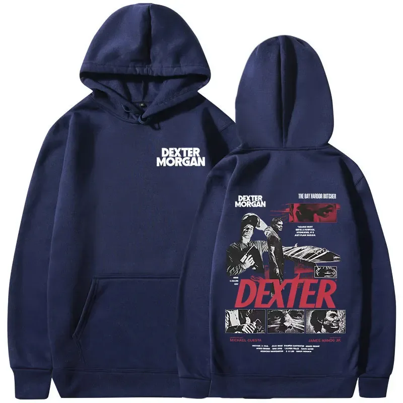 TV Play Dexter Morgan Graphic Hoodies Men's Women Clothing Casual Vintage Hooded Sweatshirts Fashion Gothic Oversized Pullovers