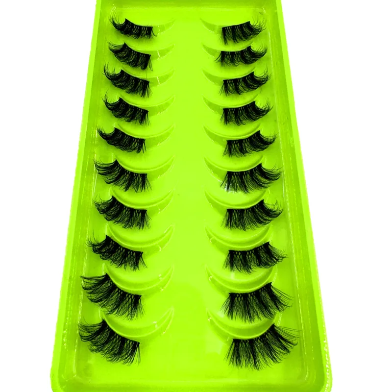 Black Eyelashes 10 Half Lashes Soft Natural Cat Eye Lashes Makeup Tool Extension Fluffy Faux Cils back-to-school season