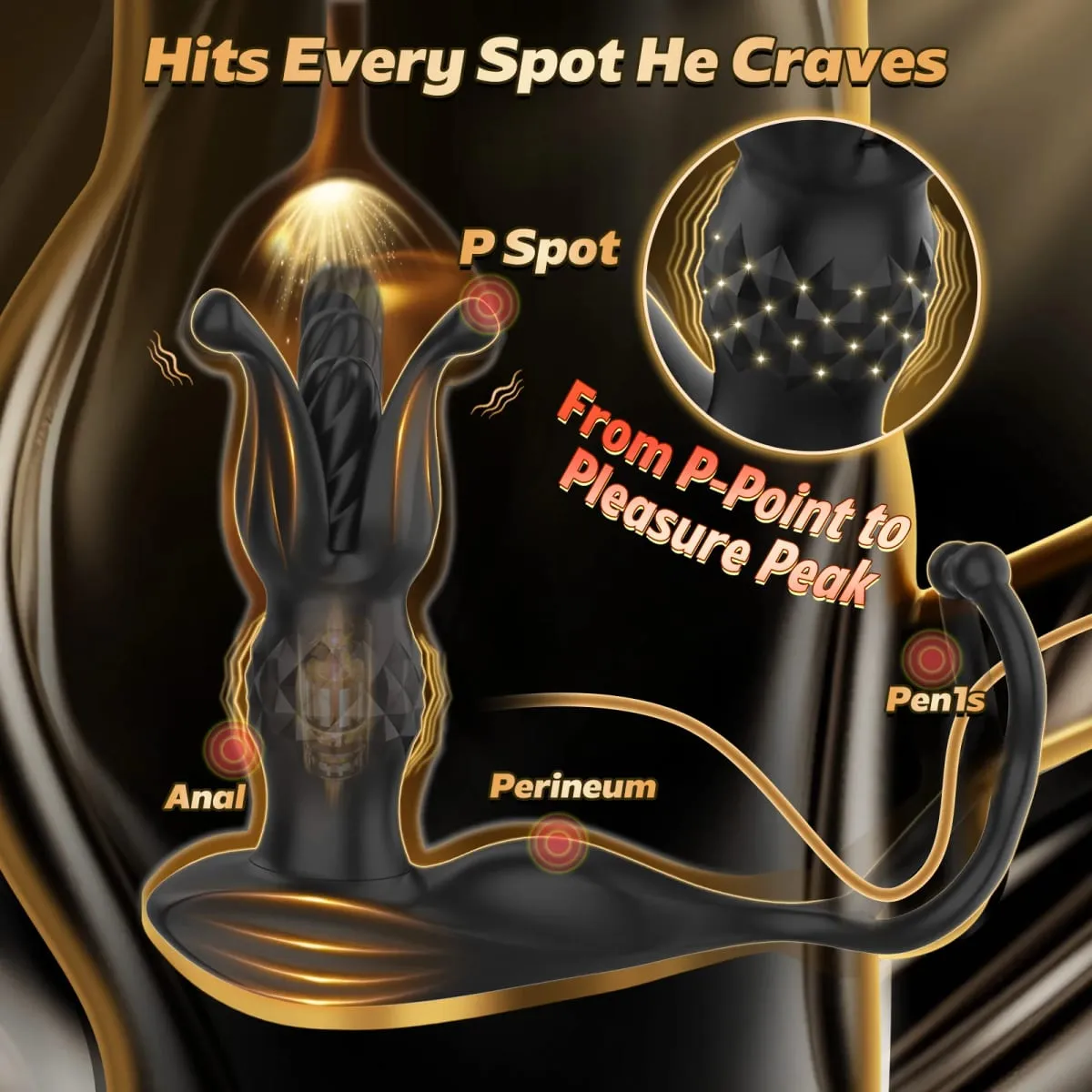 Massaggiatore anale per prostata maschile, vibratore, telecomando, vibratore, butt plug vibrante, con anello per il pene, giocattoli sessuali per uomini e donne — image 3