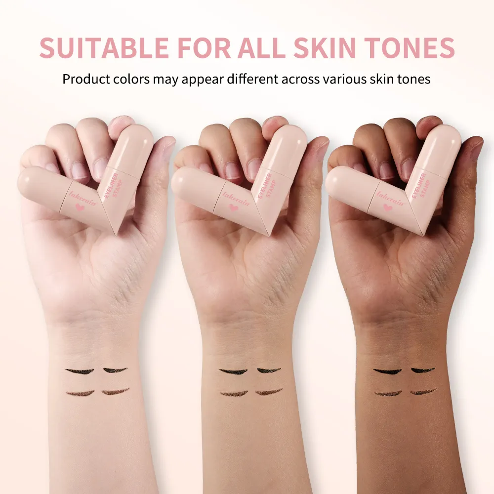 Eyeliner Lakerain Stamp Heart Pattern Precyzyjna kredka Długotrwały kolor Przenośna kredka do oczu Niezbędna dla początkujących w makijażu — image 6