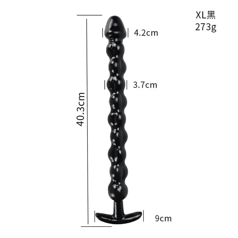 40cm Glass Dildo Artificial Penis Dick Crystal Anal Bead Butt Plug Prostate Massage Masturbate Sex Toy For Adult Women