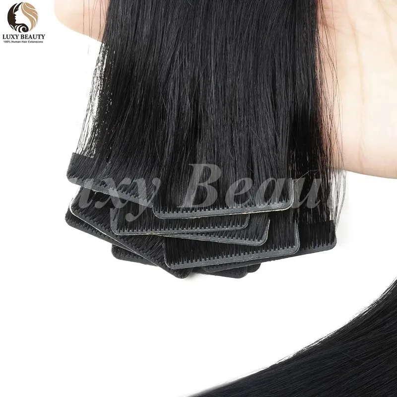 Straight Invisible Tape In Human Hair Extensions Injected PU Tape Hair Extensions Black Blonde Brown Tape Ins Hair 10pcs/Pack