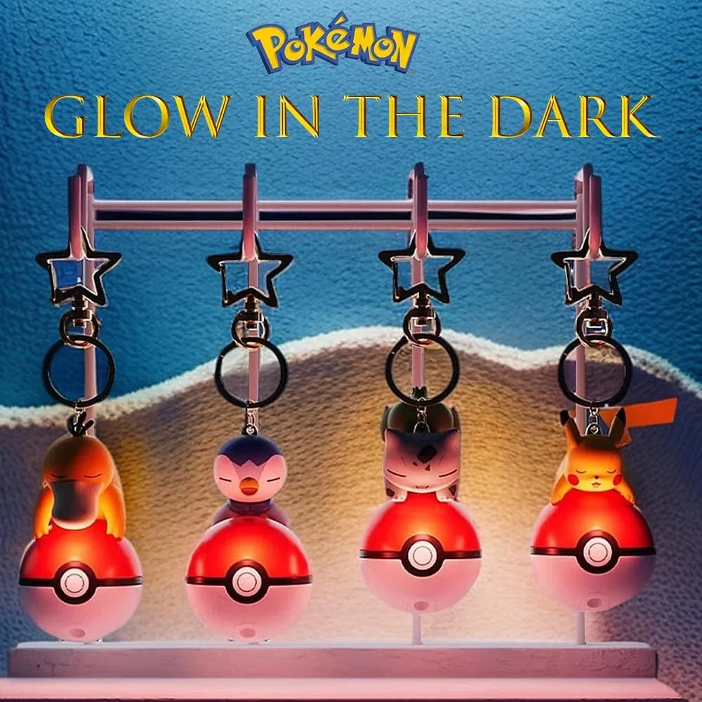Pokemon mignon brillant série charme PokeBall porte-clés modèle poupée Pikachu Tiplup Bulbasaur figurine d'action dessin animé sac accessoire cadeau