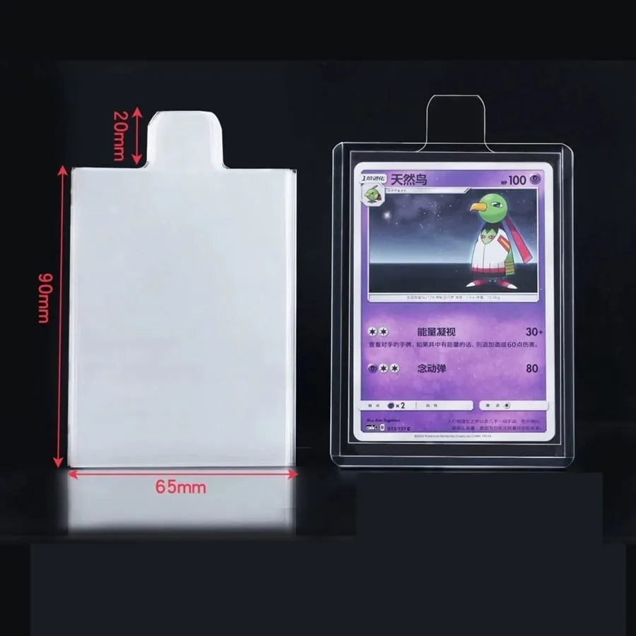 65*90mm 100pcs Bulge Games Card Sleeves For Pokemon Cards Transparent Playing Protector Trading Folder Case Holder Kids Toy Gift