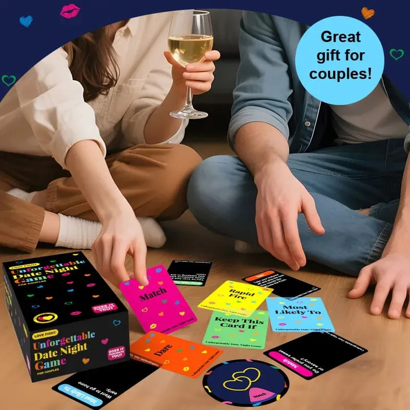 Ultimate Date Night Card Game for Couples 300 Cards & Spinner Included Stay at Home Date Night Ideas
