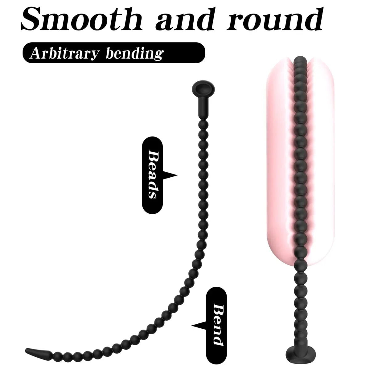 Abgestuftes Harnröhren-Dilatator-Set – 7 Größen, weicher Silikon-Penis-Soundstab für Männer, wiederverwendbarer Sound-Trainer, Sexspielzeug für Erwachsene