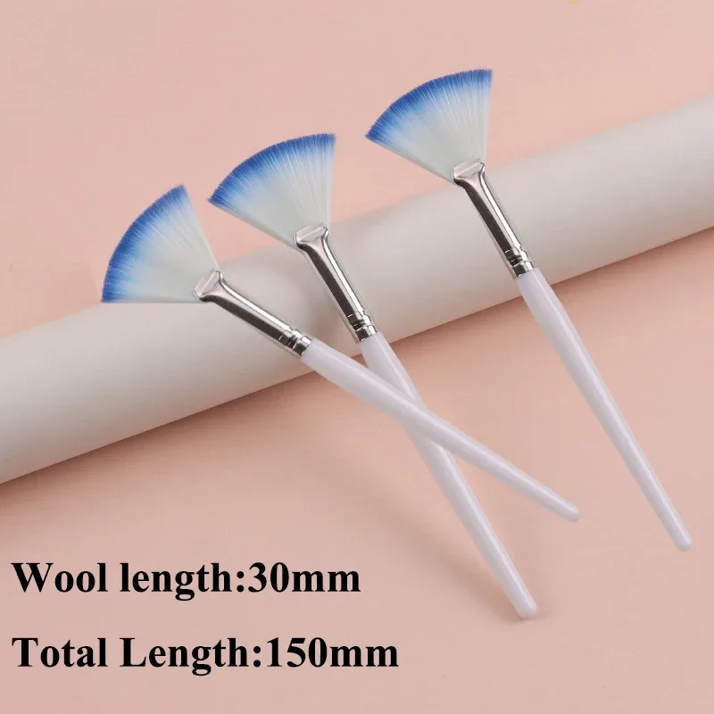 Praktikal na Facial Brushes Fan Makeup Brushes Portable Mask Brush Mga Cosmetic Tool para sa Babae Flexible Facial Soft Mask Applicator — image 14