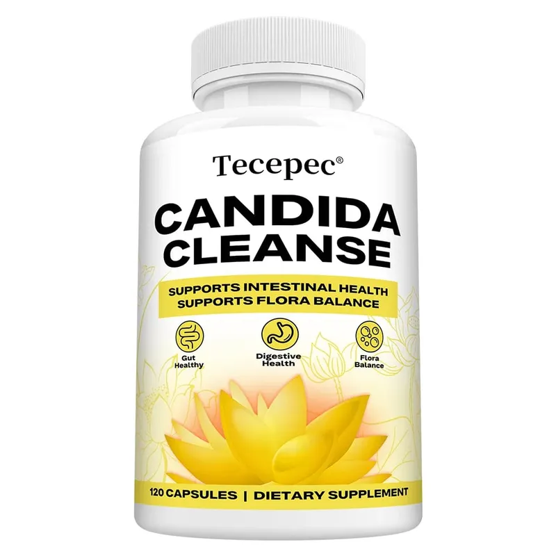 Candida-Reinigungskapseln – Darm-Kolon-Entgiftung, Darmflora-Balance, unterstützt die Verdauung, lindert Blähungen, antioxidative Ergänzung