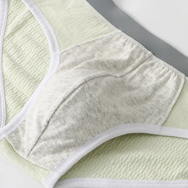 Summer New Men's Solid Color Cotton Briefs, Minimalist Breathable Thin Underwear, Trendy Trunks Male Bikini Underpants 3256812635450502