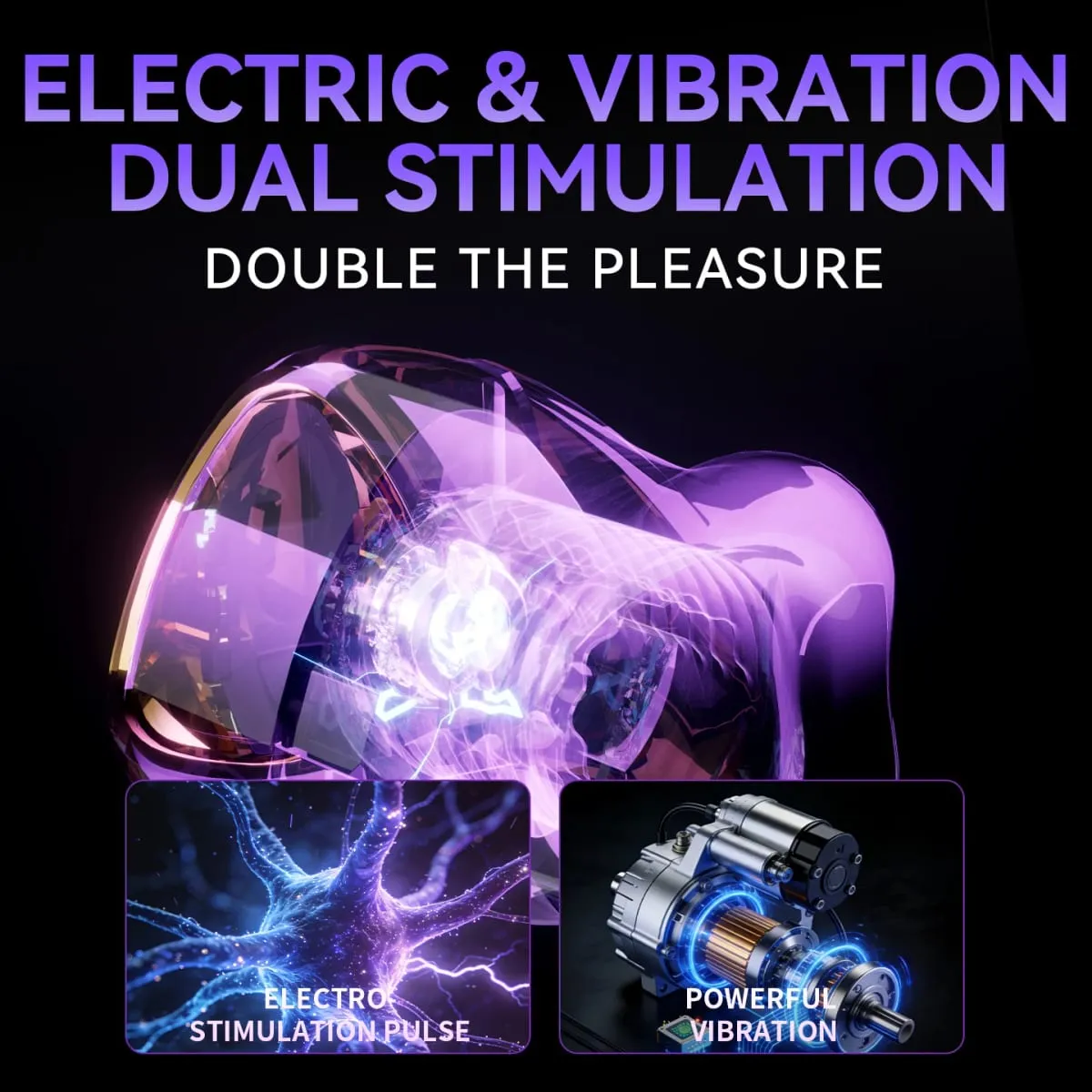 Glans Exerciser Vibrating Electric Shock Masturbator for Men Delay Endurance Training Penis Glans Trainer Male Sex Toys