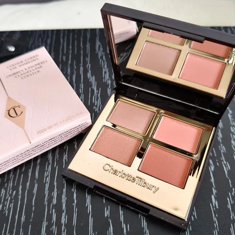 Charlotte Tilbury 品牌彩妝 4 色眼影盤 5.2g Pillow Talk Nature 易上色粉底眼影化妝品