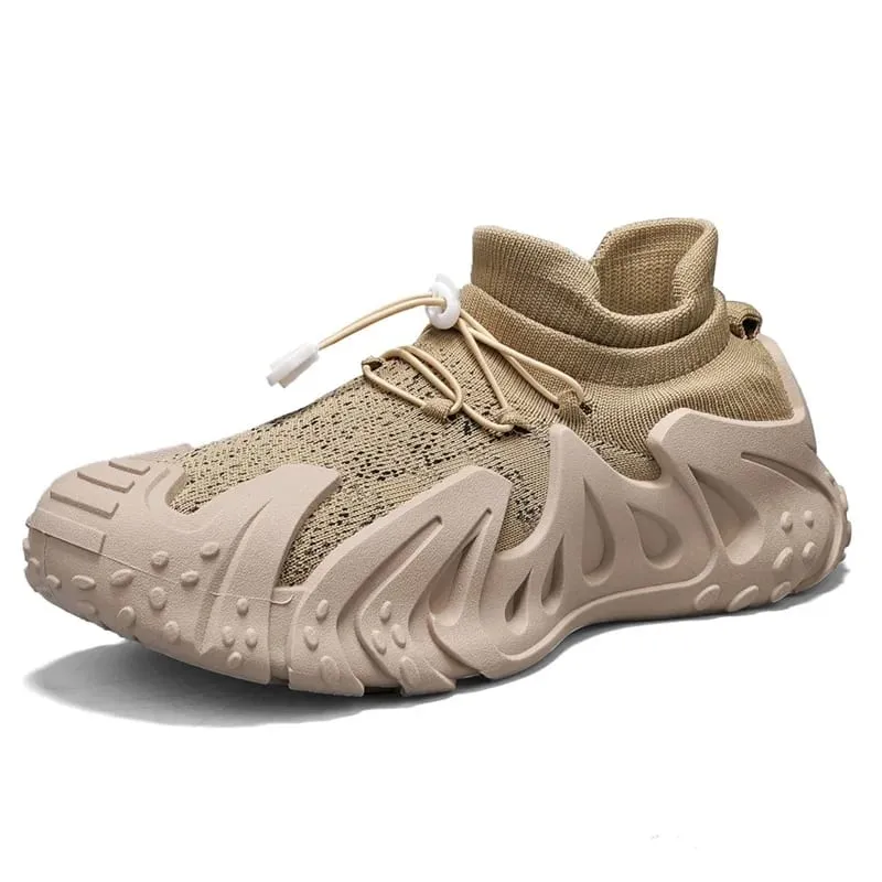 Men's mesh casual sneakers four seasons breathable light soft-sole anti-slip comfort walking shoes outdoor sports running shoes