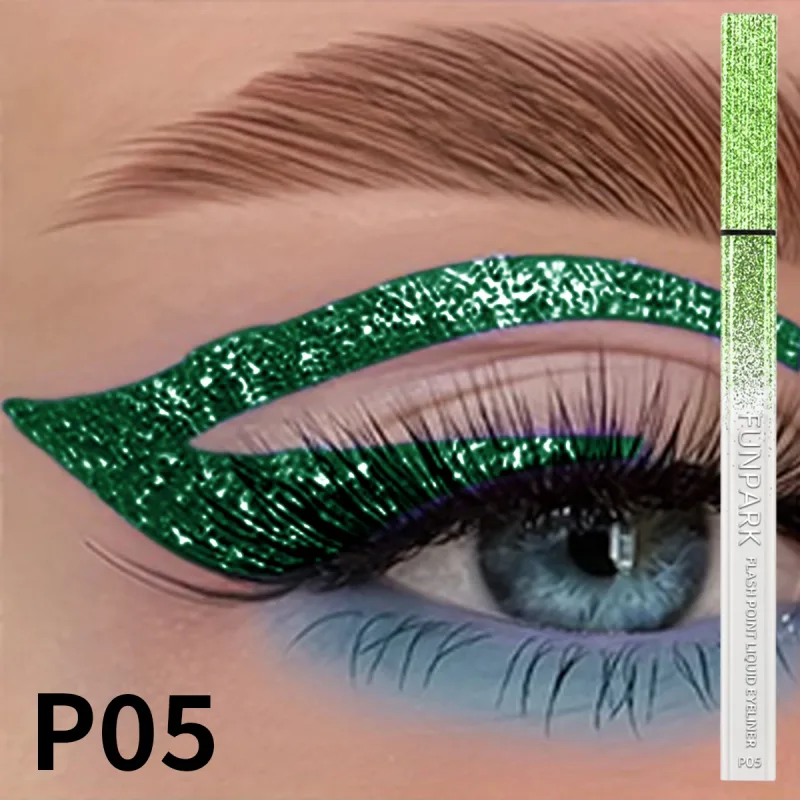 Crayon Eyeliner liquide à paillettes, imperméable, violet, rose, bleu, stylo pour les yeux, longue durée, séchage rapide, maquillage pour les yeux, 1 pièce — image 9