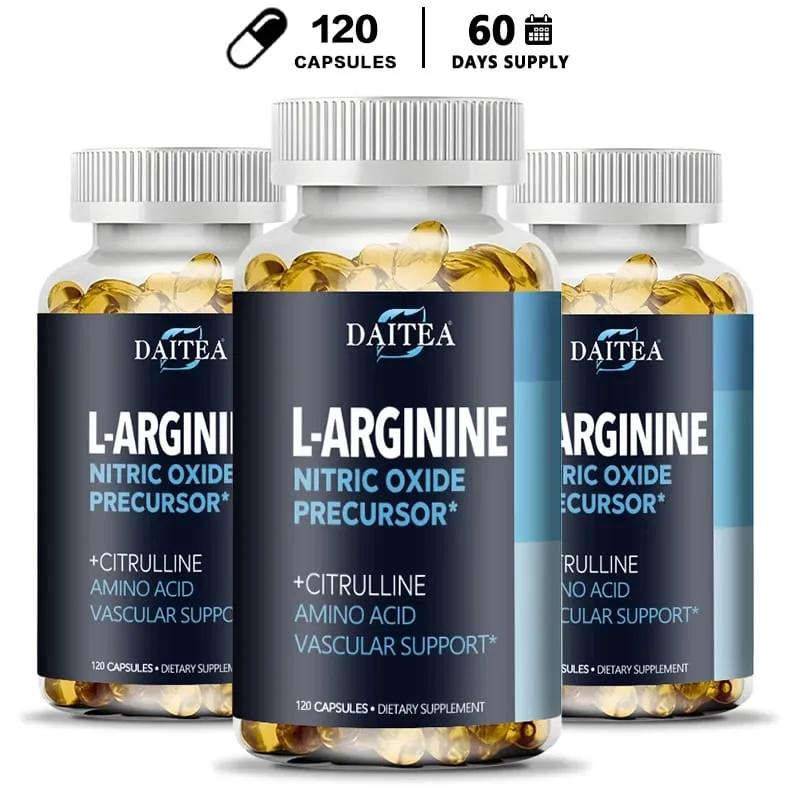 อาหารเสริม Daitea L-Arginine - เพื่อความแข็งแรงของพลังงานและการสนับสนุนความอดทนในระหว่างออกกำลังกาย | มวลกล้ามเนื้อที่ไม่ใช่จีเอ็มโอ — image 8