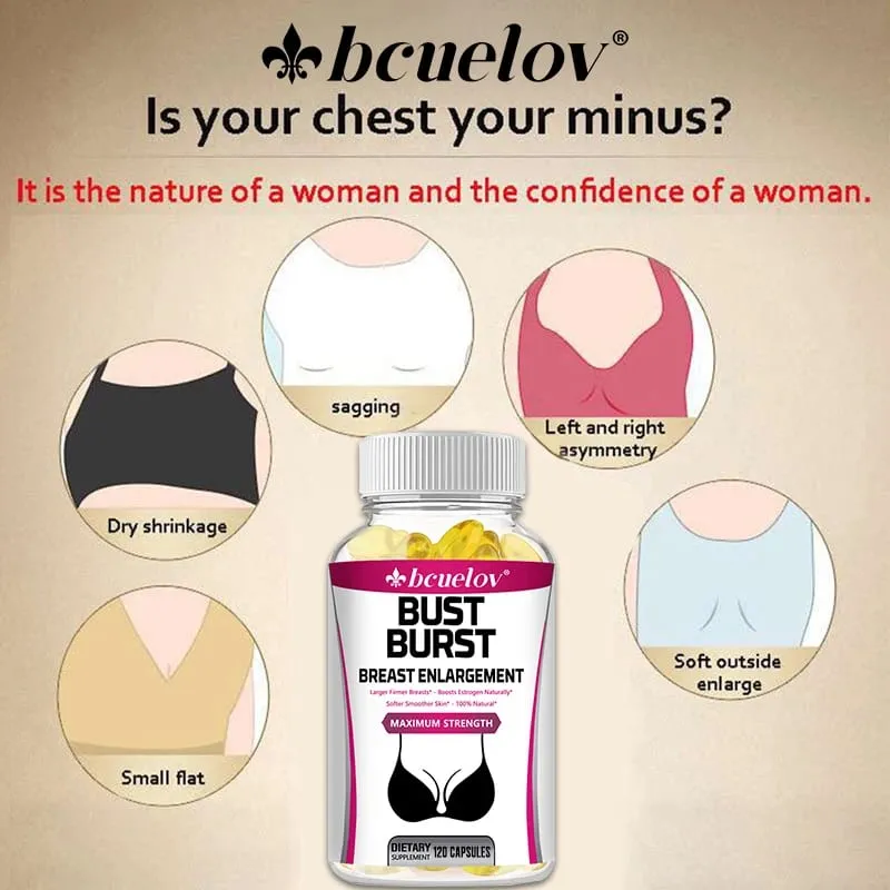 Natural Pueraria Supplement - 1000 Mg Supports Breast Roundness Firmness Elasticity and Improves Women's Self-confidence