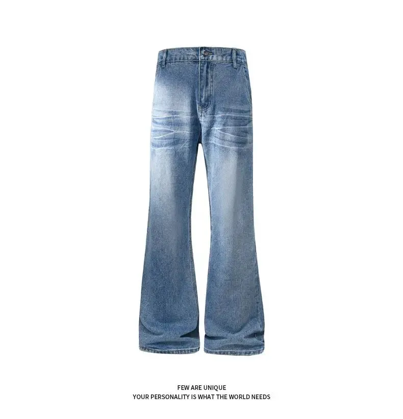 Retro Denim Pants Men's Jeans Loose Straight Casual Trousers Vintage Jeans Y2k Clothes Men's Pants Baggy Jeans Man Four Seasons — image 8