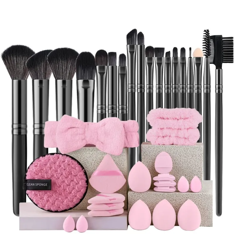 18PCS Women's Makeup Brushes Set - Eye Shadow Foundation Blush Cosmetic Brushes Soft Make up Tools with Storage Bag