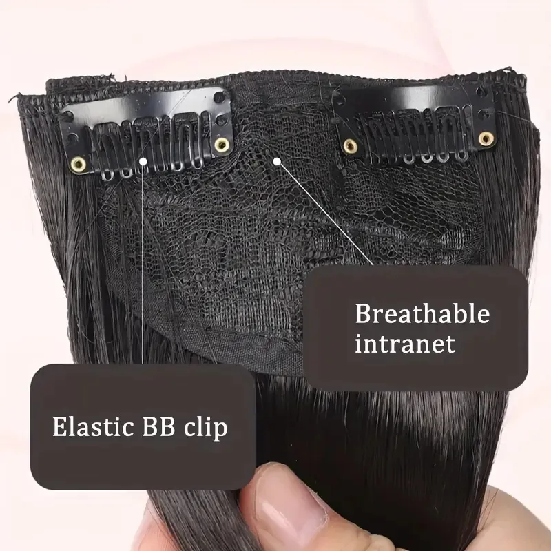 Extension de cheveux synthétique courte et lisse, 10cm/20cm/30cm, Extension de cheveux Invisible, doublure de cheveux, couverture latérale supérieure, postiche pour femmes