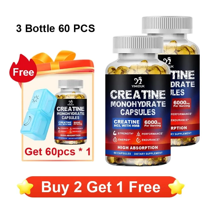 Creatine Monohydrate Supplement with HMB Support Muscle Recovery Boost Cellular Energy Endurance Muscle Fatigue Performance