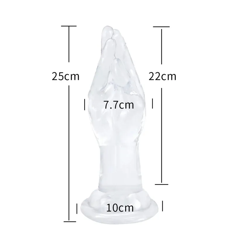 4 Sizes Huge Hands Finger Anal Plug Clear Arm Anus Prostate Massage Big Butt Plug G Spot Masturbation Gay Sex Toys For Women Men — image 10