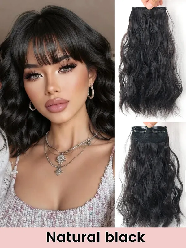 Synthetic Invisible Seamless Hair Pads Clip In One Piece Increase Hair Volume Hair Extensions Top Side Cover Hairpiece