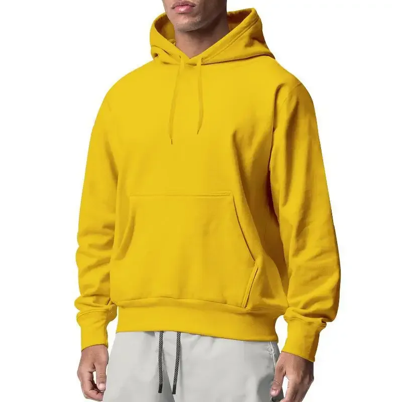 2026 New Men's Fashion Harajuku Hooded Sweatshirts Casual All-match Pullovers Male Streetwear Autumn Winter Fleece Warm Hoodies