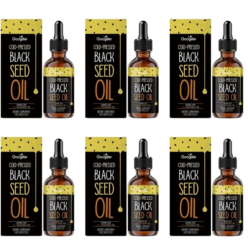Googeer 30ML Cold-Pressed Black Seed Oil Nigella Sativa High Thymoquinone Content over 2% Antioxidant Health Support Supplement