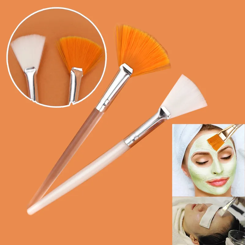 Praktikal na Facial Brushes Fan Makeup Brushes Portable Mask Brush Mga Cosmetic Tool para sa Babae Flexible Facial Soft Mask Applicator — image 6