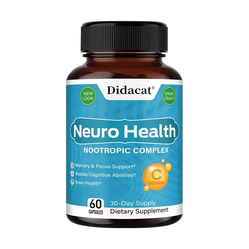 Brain Nutrition Complex - with Bacopa Extract Neuro Health Support Antioxidant Promotes Nerve Health Cellular Energy