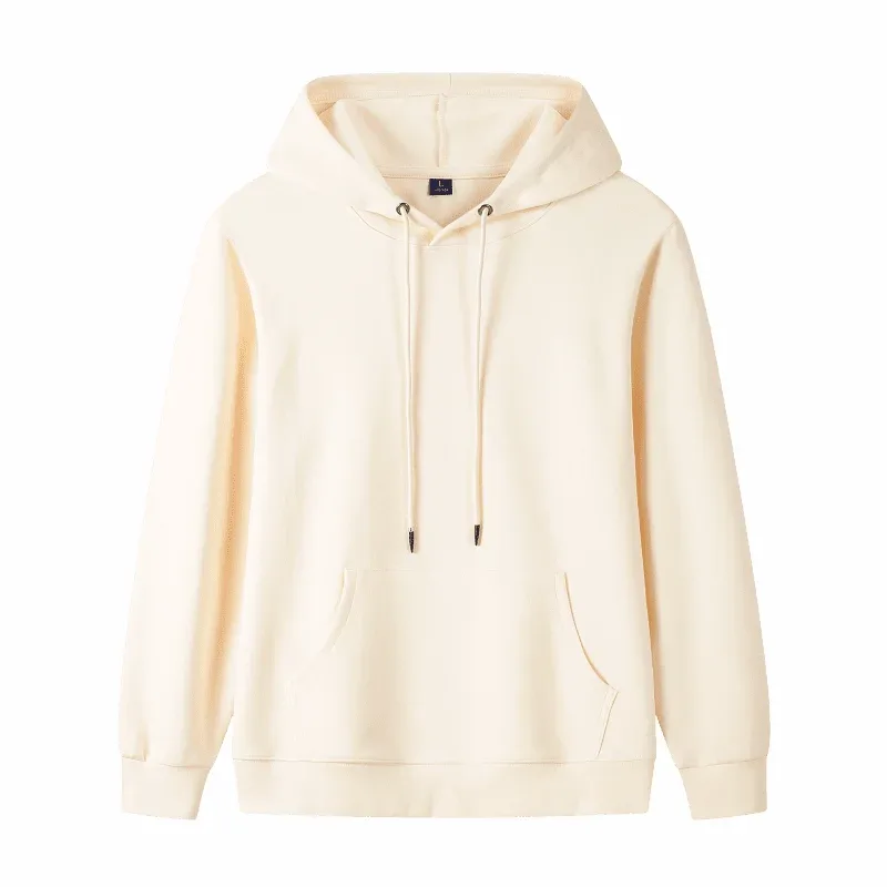 Fashion 9 Colors High-Quality Pullovers Custom Logo Printed Personal Group Brand Embroidery Men and Women 100% Cotton Hoodies