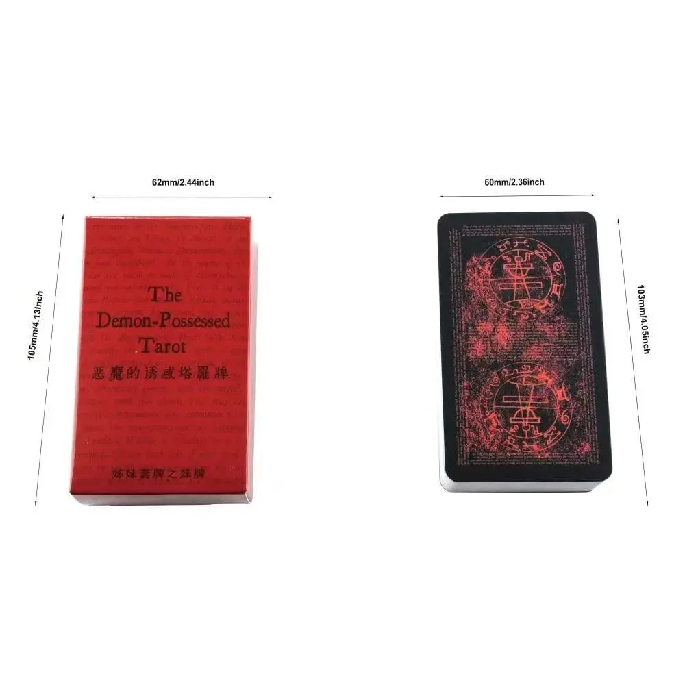 The Demon-Possessed Tarot Cards - Goetia Occult Divination Deck - 10.3*6cm 78 Vintage Gothic Demonology Tarot