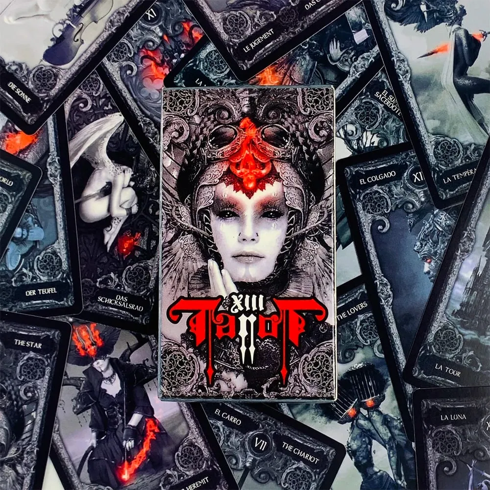 Dark Tarot Cards Deck Board Game Mysterious Divination Edition Borad Playing Games，Holiday Games Leisure Party Card Game