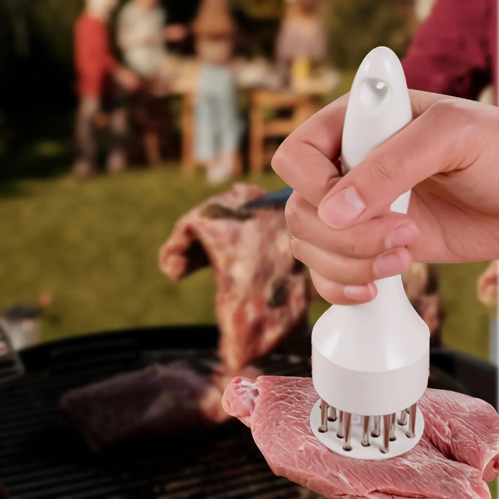 1ks Nerezová ocel Steak Tenderizer na maso Kladivo Uvolněná jehla na maso Domácí děrování Denní lámačka šlach Jehla na vkládání masa — image 4