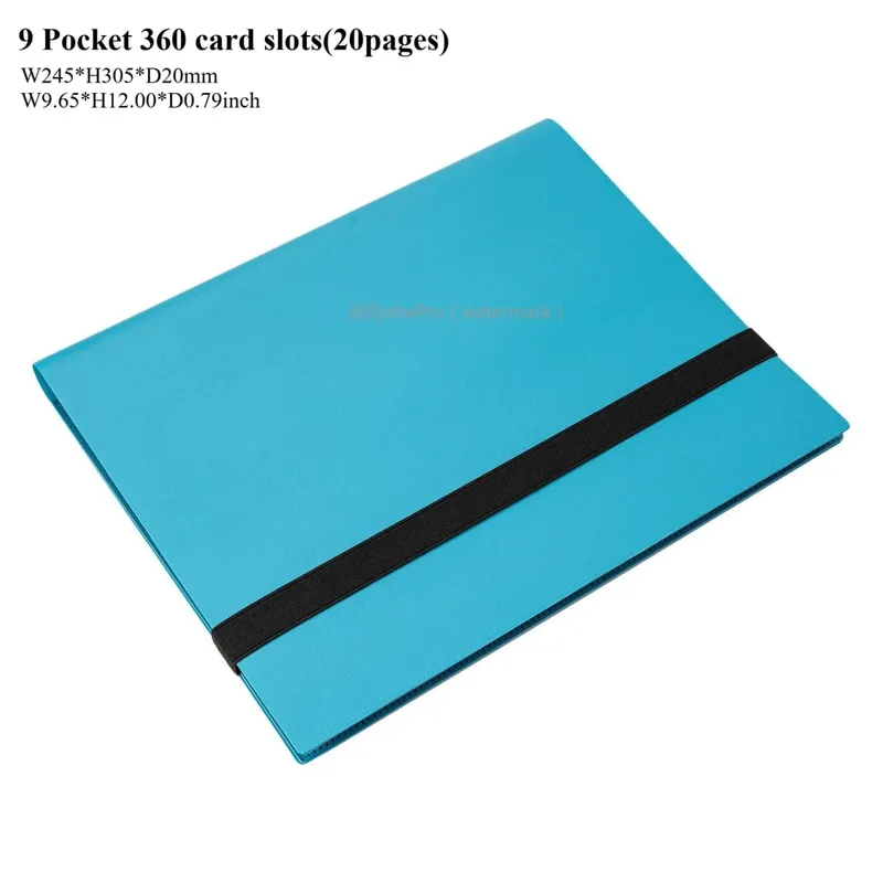 Card Binder with 9 Pocket Trading Card Album Display Binder 360 Side Loading Pocket Holder for TCG Yugioh MTG Game Card Book