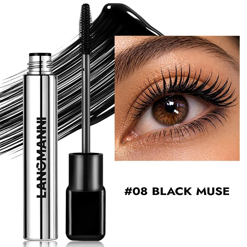 8 Colors Pink Mascara Thick Curling Waterproof Natural Eyelashes Long Lasting Blue White Green Black Eye Makeup Korean Cosmetics